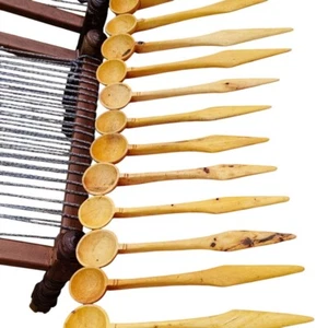 CUCHARA DE MADERA INDIA RAJSTHANI KHEJDI con mango largo, cuchara para servir - Imagen 1 de 2