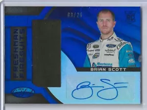 Brian Scott -Freshman Firesuits 2016 certificado Racing #103 automático dorado 25/09 - Imagen 1 de 2