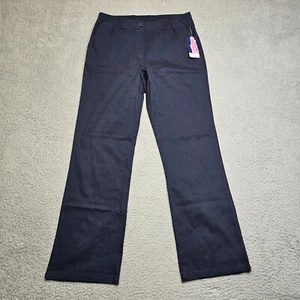 IZOD Pants Youth 16.5 Plus School Wear Blue Pull On Flat Front - Picture 1 of 19