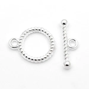 20 Set Tibetan Silver Toggle Clasps Round Connector Craft Jewelry Making 16x13mm - Picture 1 of 1
