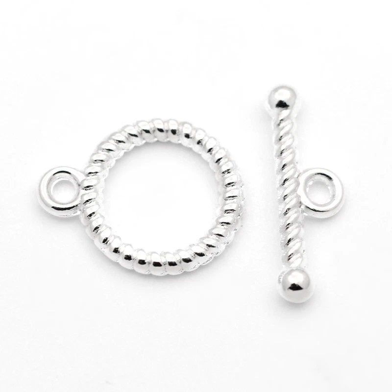 20 Set Tibetan Silver Toggle Clasps Round Connector Craft Jewelry Making 16x13mm - Image 1 of 1