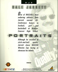 1997 Pinnacle Portraits Dale Jarrett LOT OF 2 DJ4 DJ3 Jumbo Oversized card 
