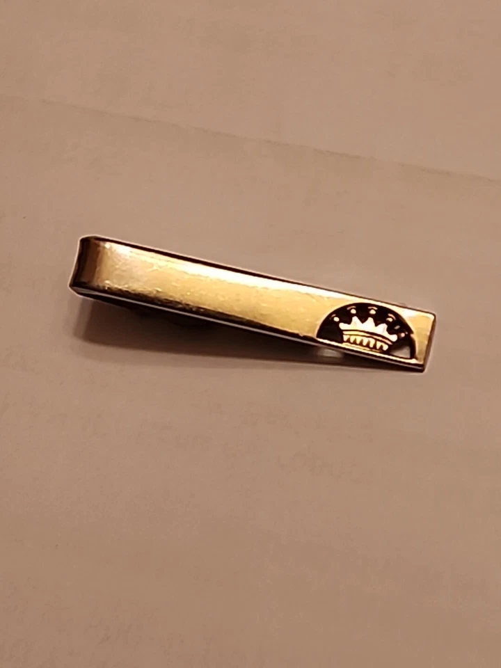 ⚡️🔥 Vintage CROWN MCM Tie Bar Clip  Gold Tone SWANK 1-1/2” Long 1/4” Wide - Image 1 of 4