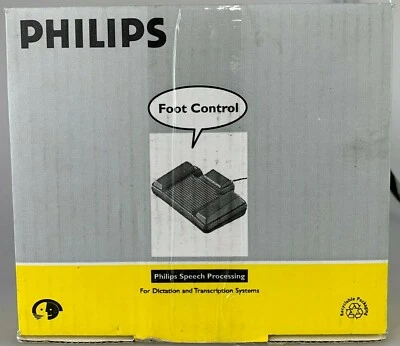 Pedal de controle de pé transcritor Philips tipo LFH 0109/00 para máquinas de ditado. - Imagem 1 de 4