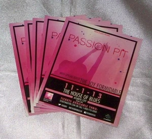 Tarjeta postal publicitaria Passion Pit House of Blues Atlantic City 1 de noviembre de 2013 lote 5 - Imagen 1 de 1