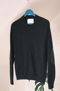 The Inoue Brothers Men's Black Baby Alpaca Knitted Jumper Size M Made in Peru - Picture 1 of 12
