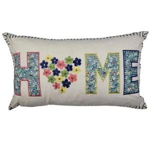 HOME Pillow Throw Decor Duck down Feathers CYNTHIA ROWLEY 20x12" - Picture 1 of 16