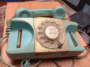 Vintage GTE Automatic Electric Starlite Baby blue rotary telephone PHONE! - Picture 1 of 5