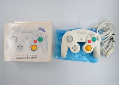 Complete Boxed Nintendo GameCube Controller White DOL-003 GC Japan Region Free - Image 1 of 4