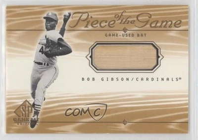 2001 SP Game Bat Edition Piece of the Game SP Bob Gibson #BG HOF - Image 1 of 2