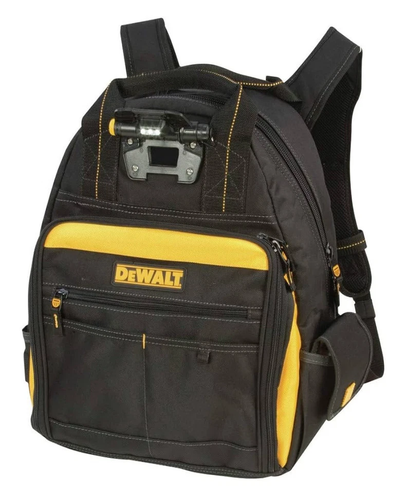 DEWALT DGL523 57 Pocket Lighted Tool Backpack - Black/Yellow - Image 1 of 1