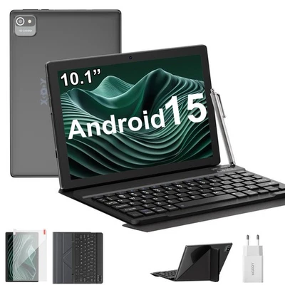 2025 Neu 10,1 Zoll Android 15 Tablet 8GB+64GB Dual Kamera WiFi6 6000mAh 5Core PC - Bild 1 von 4