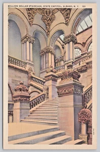 AK Albany New York State Capitol Gebäude Treppe Million Dollar 1935 - Bild 1 von 2