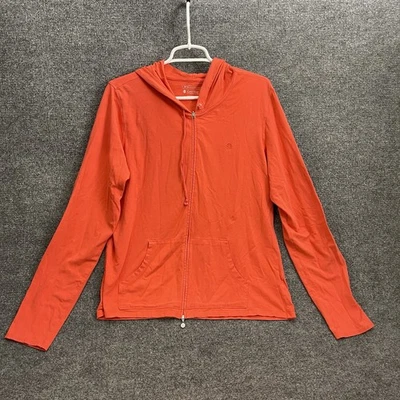 Coolibar UPF 50+ Seaside Hoodie Women’s Sz L Orange Full Zip Up - Image 1 of 4