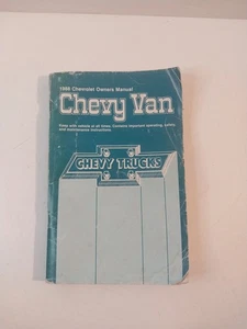 1988 Chevy Van Owners Manual Chevrolet 80’s Hand Book Glove Box - Picture 1 of 4