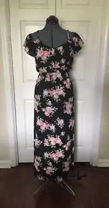 Neu mit Etikett Francescas schulterfreies Maxikleid mit Blumenmuster von Miami Größe M SEXY SOMMER STRAND - Bild 1 von 11