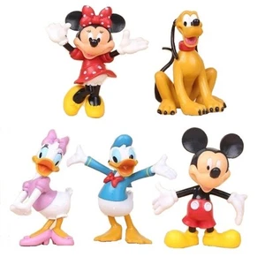 RED Minnie Mickey Mouse Playset 5 Figure Cake Topper * USA SELLER* Toy Doll Set - Picture 1 of 3