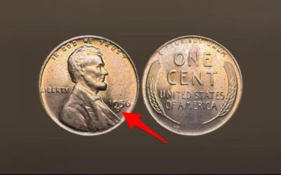 D Wheat Penny 1956 mal impreso Mistruck 'D Touching 9' Foto 1 de 4