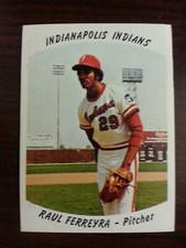 1977 INDIANAPOLIS Indians #19 RAUL FERREYRA Jimo Abajo DOMINICAN REPUBLIC
