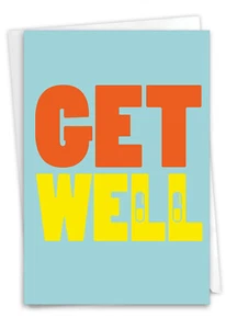 Get Well Greeting Card with 5" x 7" w/ Envelope (1 Card) Get Well Pills - Picture 1 of 6