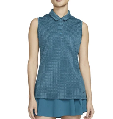 Nike Womens Dri-FIT Victory Sleeveless Green Golf Polo Wicking Stretch Sz S NWT - Image 1 of 4