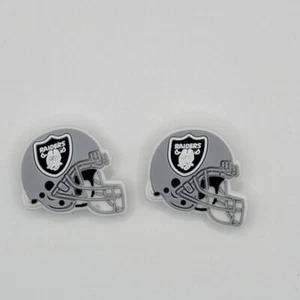 NFL Las Vegas Raiders Football Helmet For Crocs Shoe Charms Jibbitz - 2piece - Picture 1 of 1