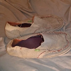 Mens SANUK Vagabond Tripper SlipOn Brown Canvas Surfer Loafers Shoes US 10 EU 43 - Picture 1 of 9