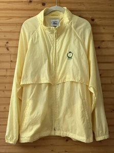 Vintage IZOD LACOSTE Golf Packable Windbreaker Light Jacket Yellow Men Sz Large - Picture 1 of 6