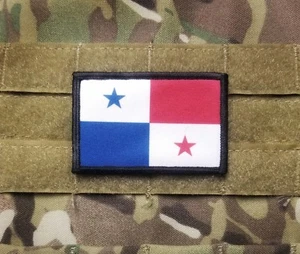 PANAMA Panamanian Color Military Flag Hook Back Patch for Cap, Bag, etc. - Picture 1 of 1