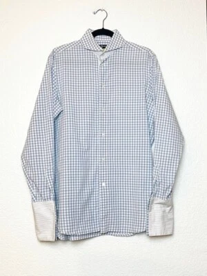 Camisa de vestir con puño manga larga abotonada Oliver Gingham para hombre GYTHA MANDER  Foto 1 de 4