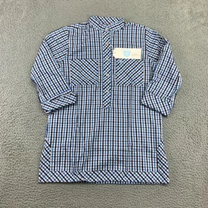 NWT Pennington & Bailes Blouse Women's S Multicolor Plaid 3/4 Button-Up Tunic - Picture 1 of 9