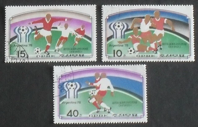 122. Korea 1978 set/3 Used Stamps Sports, Football . - Image 1 of 1