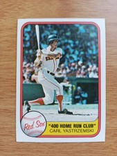 CARL YASTRZEMSKI 1981 FLEER "400 HOME RUN CLUB" BASEBALL CARD-#638-RED SOX