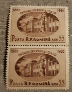 ROMANIA CENTENARY OF ALEXANDRU IOAN CUZA-IASI UNIVERSITY IN PAIR MNH - Picture 1 of 1