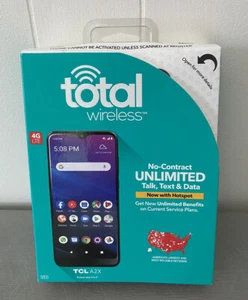 Total Wireless NIB TCL A2X 32GB Black 4G LTE No Contract Hotspot Talk Text Data - Picture 1 of 9