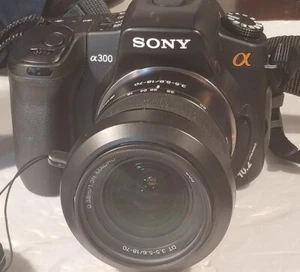 Sony DSLR a300 Camera Digital W/ 2 Original Lenses, Battery, Charger TESTED - Picture 1 of 21