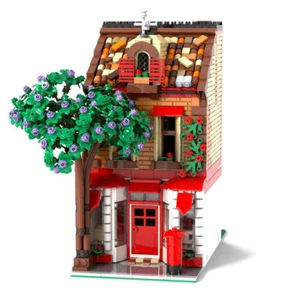 MOC: Village Post Office Modular Building with Flat / Apartment 1811 Pieces - Picture 1 of 4