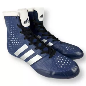 Adidas KO Legend Boxing Boots UK BA9077-7 Blue/White - Size 8 - Picture 1 of 8