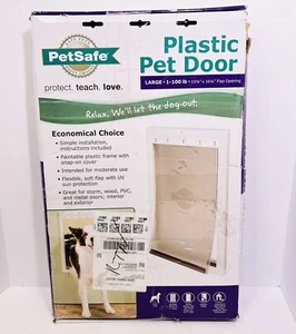 Porta per cani gatti in plastica sicura per animali domestici grande 1-100 libbre. Apertura 10 1/8”x16 1/4. Nuovo - Foto 1 di 2