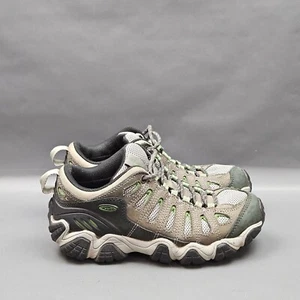 Oboz Sawtooth Low Hiking Shoes Womens 6 Gray Green Leather Trail Walking Sneaker - Picture 1 of 9