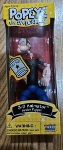 POPEYE THE SAILORMAN 3-D ANIMATOR ACTION PUSH PUPPET RARE VINTAGE 2003 NEW N BOX - Picture 1 of 5