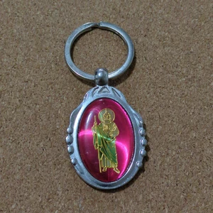 St Jude Thaddeus Keychain Zipper Pull Purse Accessory Saint Of Lost Causes - Picture 1 of 3