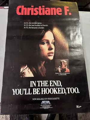 Christiane F. 1980s Video Store Promo Poster – Rare Drug Drama – VHS Release Art - Image 1 of 4