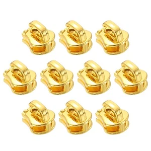 10 Pcs Zipper Sliders, #5 Zipper Pull Replacement for Sewing Bags, Gold - Bild 1 von 6