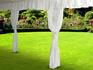 Elegant 7ft Polyester Canopy Tent Leg Drapes for Events 2-Pack - Picture 1 of 4