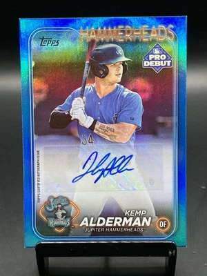 2024 Topps Pro Debut Kemp Alderman #PD-150 Blue Foil Auto /150 - Image 1 of 2