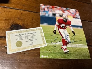 FOTO 8x10 DEION SANDERS AUTOGRAFATA/FIRMATA SAN FRANCISCO 49ERS CON CERTIFICATO DI AUTENTICITÀ. - Foto 1 di 7