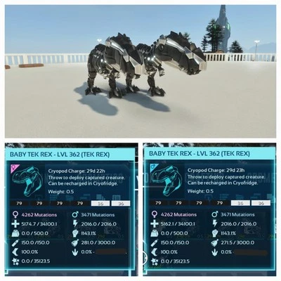 TOP TEK REX OREO BABY PAIR ARK ASCENDED PVE. PC/XBOX/PS5. - Image 1 of 4