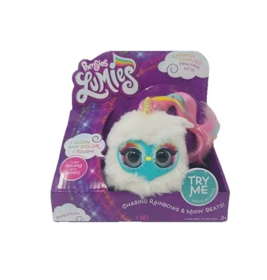 Pomsies Lumies - Rainbow Charged Interactive Pet - Sparkle Rush NEW - Image 1 of 4