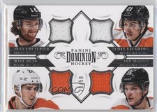 2013 Dominion Quad Jerseys /50 Sean Couturier Scott Laughton Matt Read Rookie RC